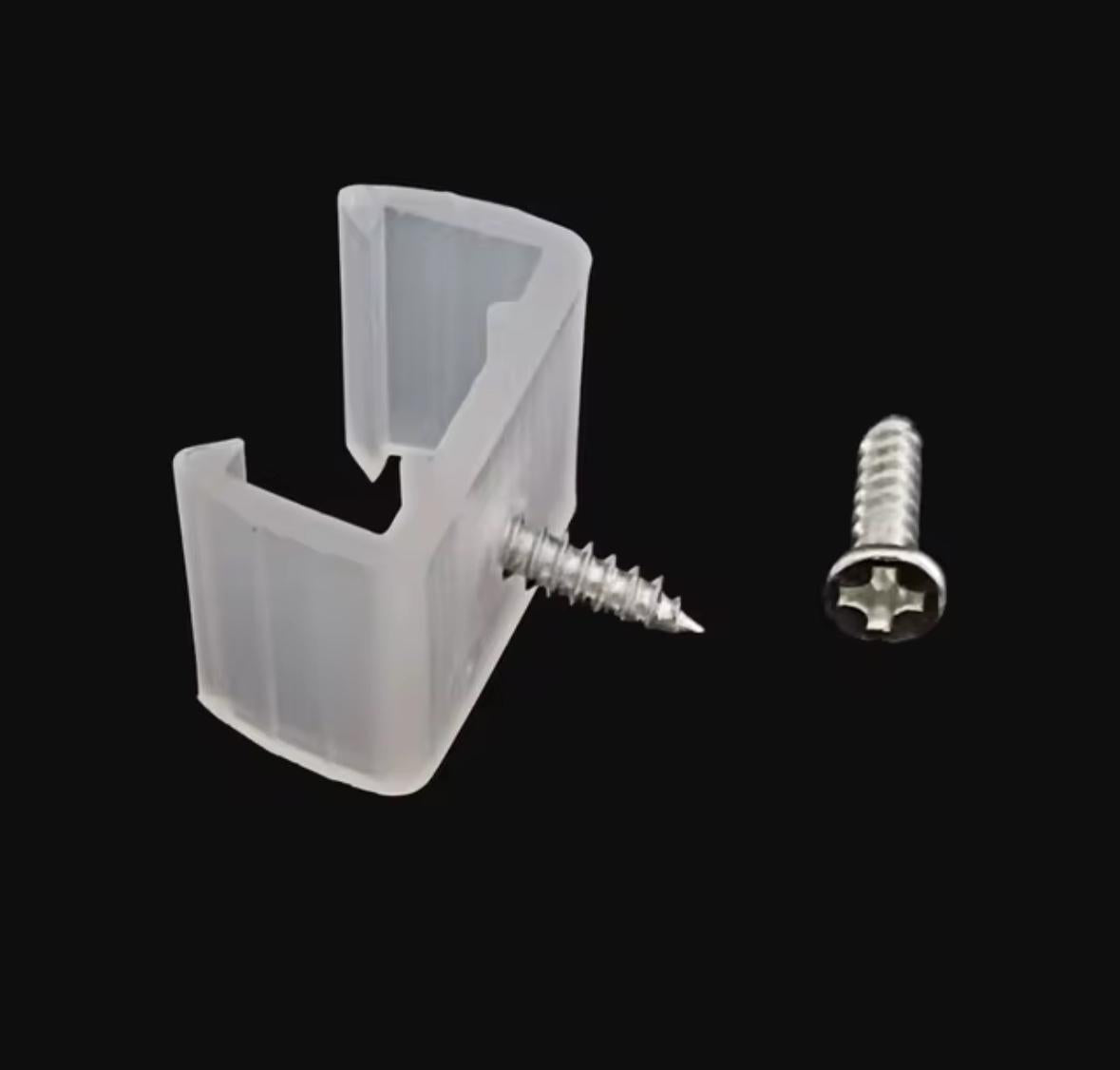 Par de grapa plástica 10MM con tornillo - Wattko